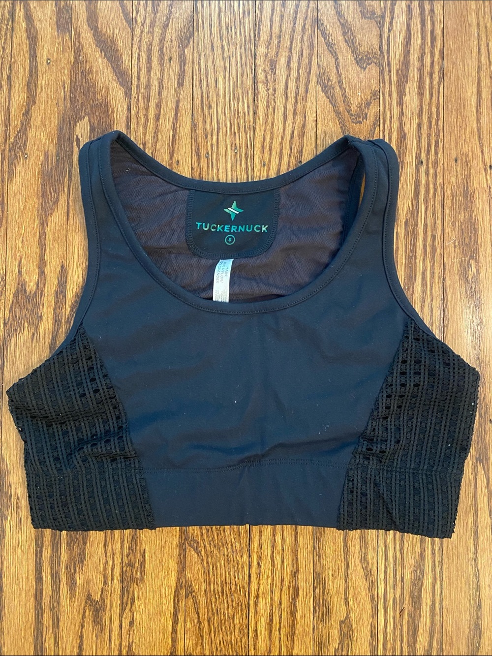 EUC Tuckernuck Tnuck Sport Black Cane Sports Bra